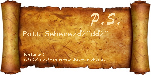 Pott Seherezádé névjegykártya